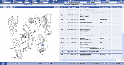 Ремень зубчатый Audi A6 2002м.г. двигатель AWX.png